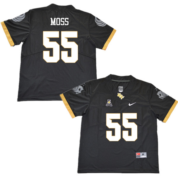 Men #55 Steven Moss UCF Knights College Football Jerseys Sale-Black - Click Image to Close